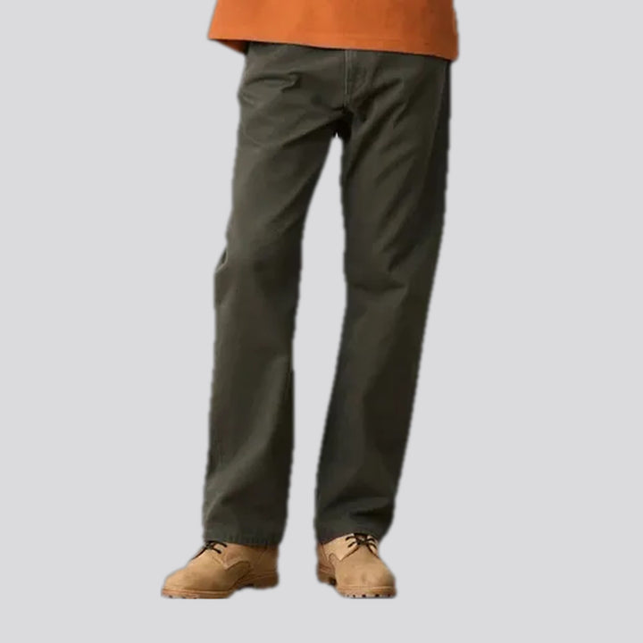 Mid rise casual midweight men's jeans