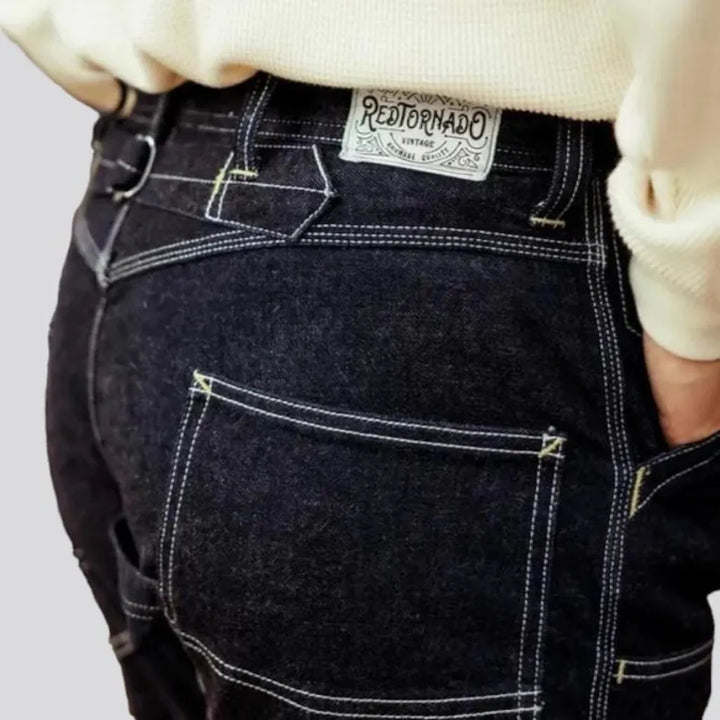 High-waist men's duty jeans